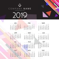 Conception de calendrier moderne vecteur