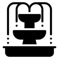 icône de glyphe de fontaine vecteur