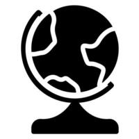 icône de glyphe de globe terrestre vecteur