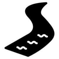 icône de glyphe de rivière vecteur