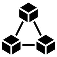 icône de glyphe de blockchain vecteur