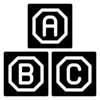 icône de glyphe de blocs vecteur