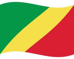 Congo drapeau. drapeau de congo. Congo drapeau vague vecteur