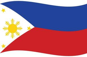 philippines drapeau vague. philippin drapeau. drapeau de philippines vecteur