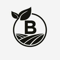 lettre b agriculture logo. agriculture logotype symbole modèle vecteur