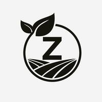 lettre z agriculture logo. agriculture logotype symbole modèle vecteur