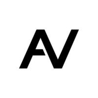lettre une et v logo conception pour entreprise affaires vecteur
