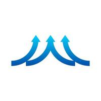 La Flèche logo conception pour affaires vecteur