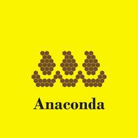 anaconda peau logo vecteur