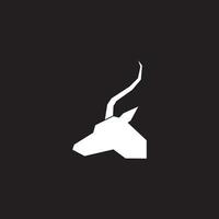 antilope logo dans blanc Couleur vecteur