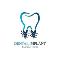 dentaire implant logo conception concept vecteur, dentaire se soucier logo modèle vecteur