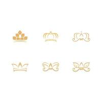 ancien couronne logo Royal Roi reine abstrak logo désirer vektor modèle. simbol geometris logotype icône konsep. vecteur