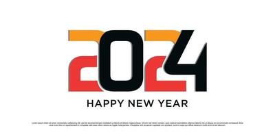 2024 content Nouveau année logo conception vecteur illustration pour Nouveau année 2024 avec Créatif idée