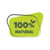 Naturel des produits autocollant, étiqueter, badge et logo. écologie icône. logo modèle avec vert feuilles pour biologique et éco amical des produits. vecteur illustration