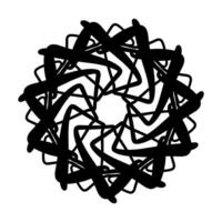 noir ornemental fleur logo conception, adapté pour utilisateur comme votre affaires icône dans le champ de beauté ou décoration vecteur
