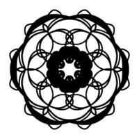 noir ornemental fleur logo conception, adapté pour utilisateur comme votre affaires icône dans le champ de beauté ou décoration vecteur