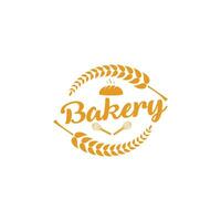 ancien rétro boulangerie logo badges et Étiquettes Stock vecteur