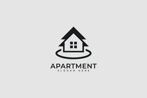 Accueil appartement logo et icône vecteur