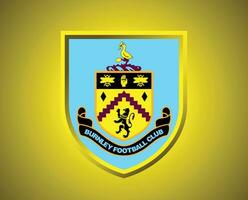 burnley fc club logo symbole premier ligue Football abstrait conception vecteur illustration avec Jaune Contexte