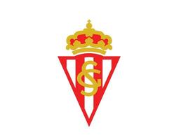sportif gijon club symbole logo la liga Espagne Football abstrait conception vecteur illustration