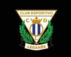 Léganes club logo symbole la liga Espagne Football abstrait conception vecteur illustration avec noir Contexte