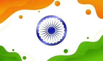 Inde drapeau tricolore abstrait liquide Contexte vecteur