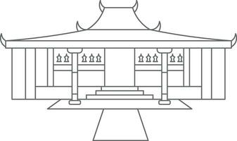 Joglo, indonésien traditionnel loger, vecteur illustration