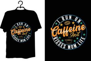 conception de t-shirt café vecteur