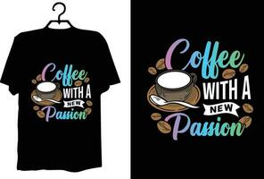 conception de t-shirt café vecteur