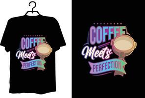 conception de t-shirt café vecteur