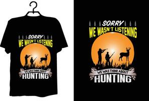 conception de t-shirt de chasse vecteur