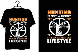 conception de t-shirt de chasse vecteur