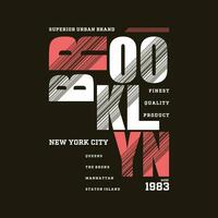 Brooklyn caractères abstrac graphique, typographie conception, mode t chemise, vecteur illustration