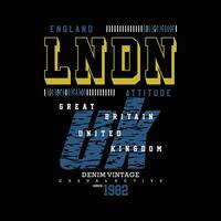 Londres uni Royaume culture, graphique typographie, vecteur t chemise conception, illustration, bien pour décontractée actif