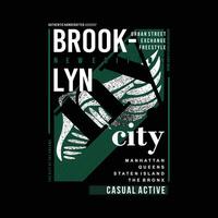 Brooklyn Urbain rue, graphique conception, typographie vecteur illustration, moderne style, pour impression t chemise