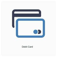 débit carte et bancaire icône concept vecteur