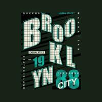 Brooklyn texte cadre, graphique illustration, typographie vecteur, pour décontractée t chemise impression vecteur