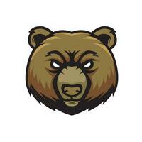 ours tête vecteur illustration, pouvez être utilisé pour logo mascotte