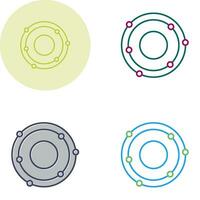 icône de vecteur de structure atomique