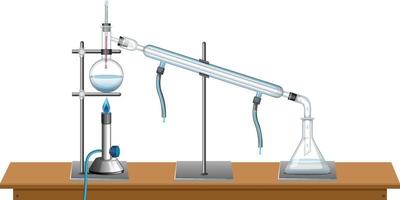 équipements de laboratoire sur fond blanc vecteur