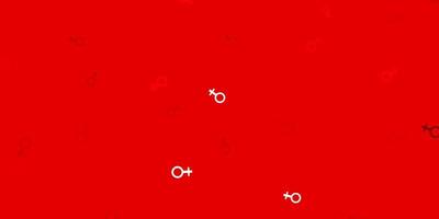 texture vecteur rouge clair avec symboles des droits des femmes