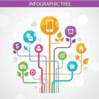 conception de vecteur d'arbre graphique d'informations