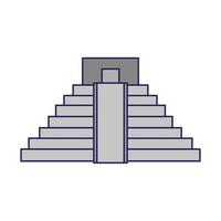 symbole de la construction de la pyramide mexicaine vecteur