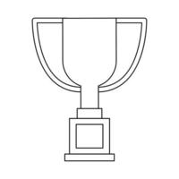 symbole de championnat de coupe de trophée en noir et blanc vecteur