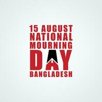 15 août nationale deuil journée bangladesh vecteur caractères illustration.