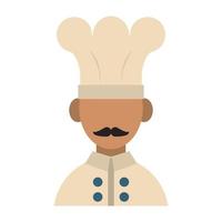 restaurant nourriture et cuisine chef avatar profil personnage icône dessins animés vector illustration graphisme