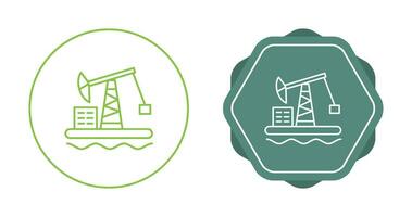 icône de vecteur de plate-forme pétrolière