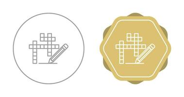 icône de vecteur de mots croisés