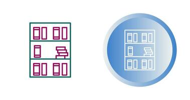 icône de vecteur d'étagère de livre