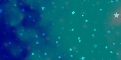 modèle vectoriel bleu clair avec des étoiles au néon